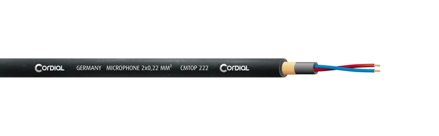 Cordial CMTOP 222 mikrofonikaapeli 2x0,22mm², 100 m kela