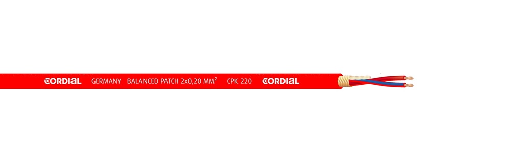 Cordial CPK 220 mikrofonikaapeli punainen, 100 m kela
