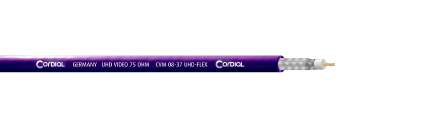 Cordial CVM 08-37 UHD-FLEX SDI-kaapeli purppura, 100 m kela