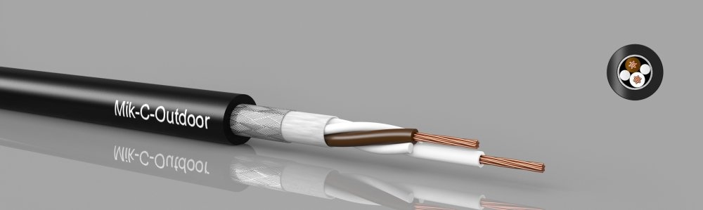 Kabeltronik Mik-C-Outdoor PUR mikkikaapeli 2x0,25mm² 100 m kela