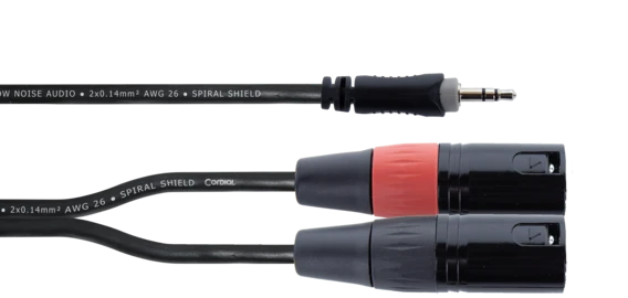 Cordial EY WMM 3,5 mm stereoplugi/2 x XLR-uros Y-kaapeli