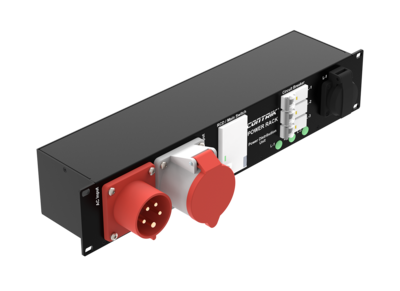 Contrik Power Rack Xtreme CEE16A IN/OUT - 6x TRUE1 + 1x Schuko OUT