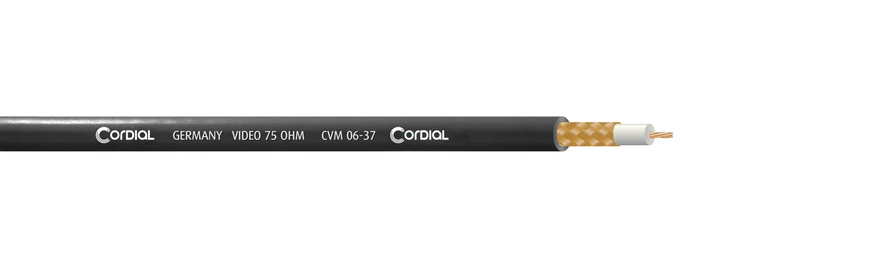 Cordial CVM 06-37 RG59 FLEX 75 ohm musta, 100 m kela