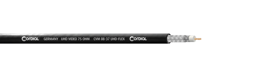 Cordial CVM 08-37 UHD-FLEX SDI-kaapeli musta, 100 m kela