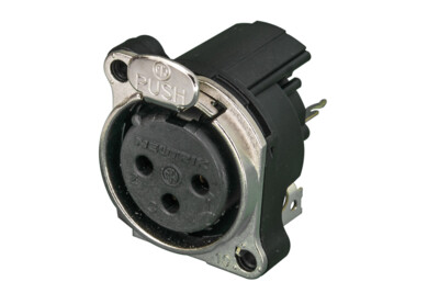 Neutrik NC3FBV1 XLR-runkonaaras piirikortille