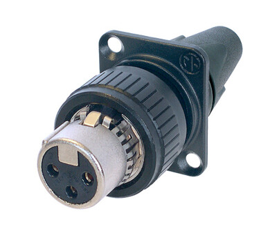Neutrik NC3FDX-EMC-Spec RF shielded XLR female connector