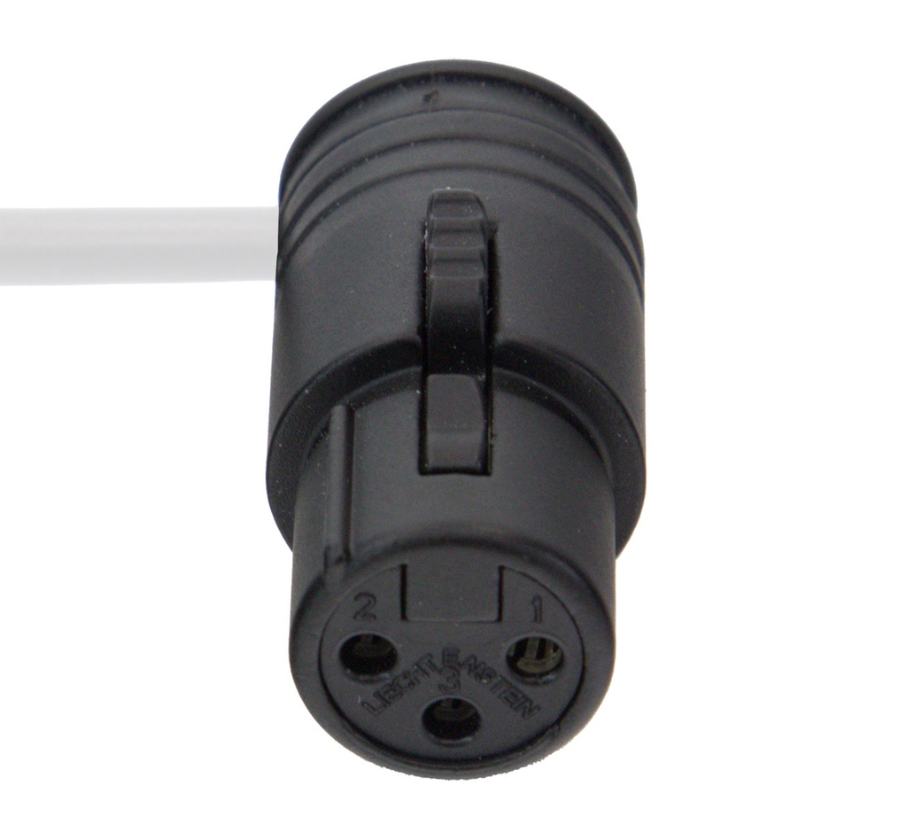 Low profile 3-napainen naaras XLR-liitin, musta