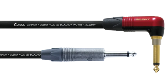 Cordial ECOCORD PR-SILENT instrumenttikaapeli silentPLUG® kulma