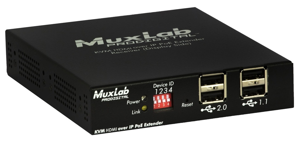 MuxLab 500770-RX KVM HDMI over IP PoE Receiver
