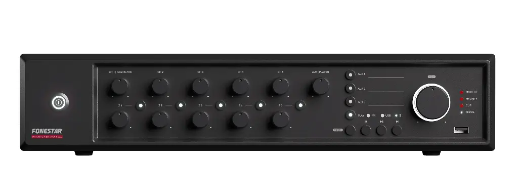 Fonestar PA multi-zone amplifier 600W