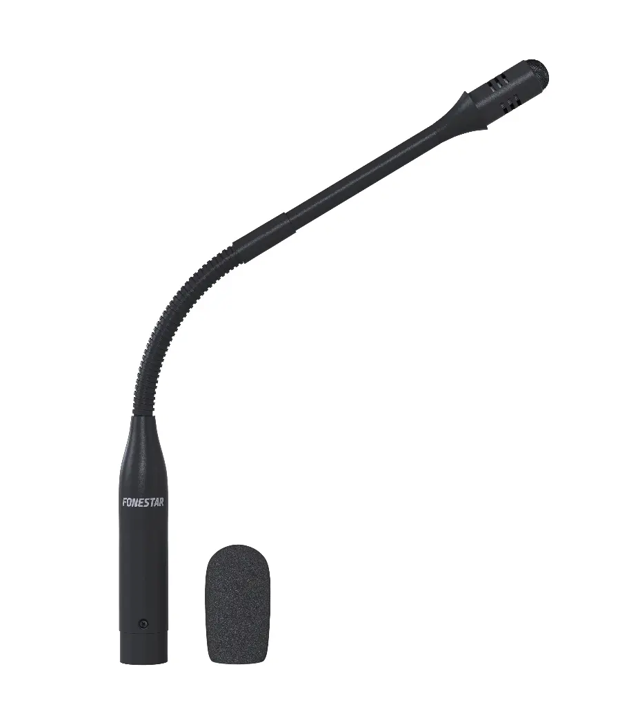 Fonestar cardioid unidirectional condenser microphone with flexible gooseneck