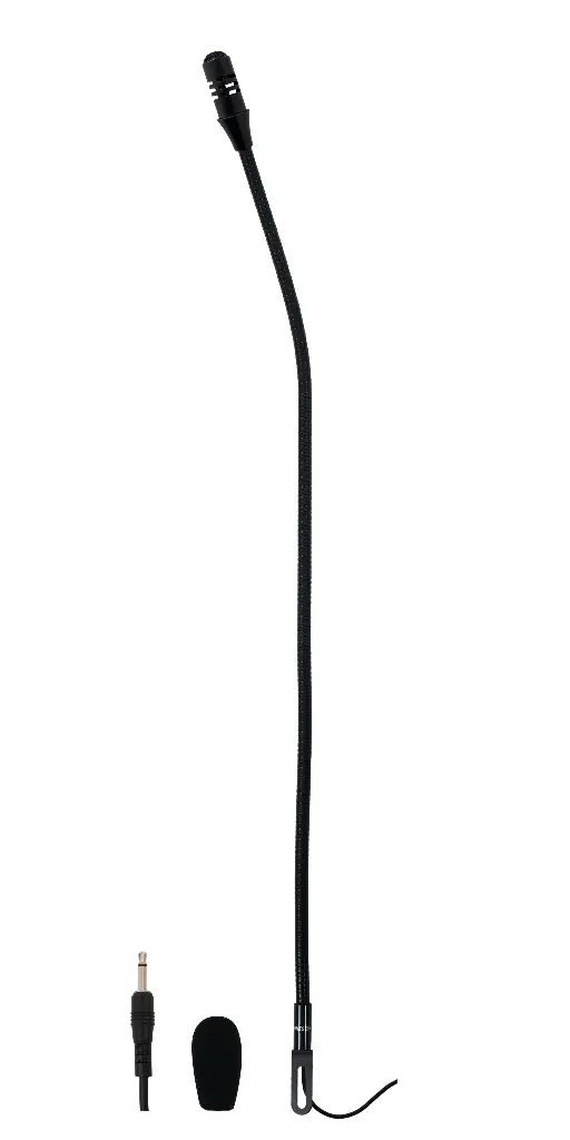 Cardioid unidirectional condenser microphone with flexible arm and stand