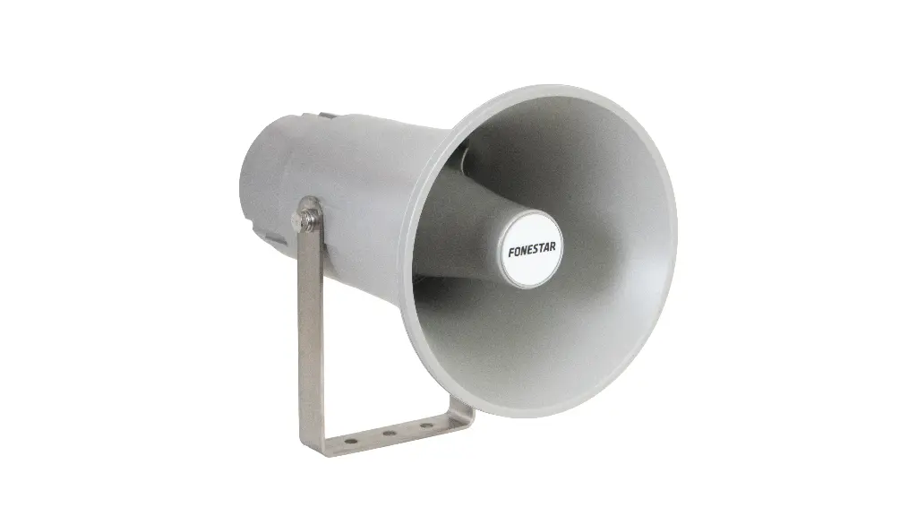 Fonestar horn loudspeaker with 100 V line transformer, EN 54 certified, IP66