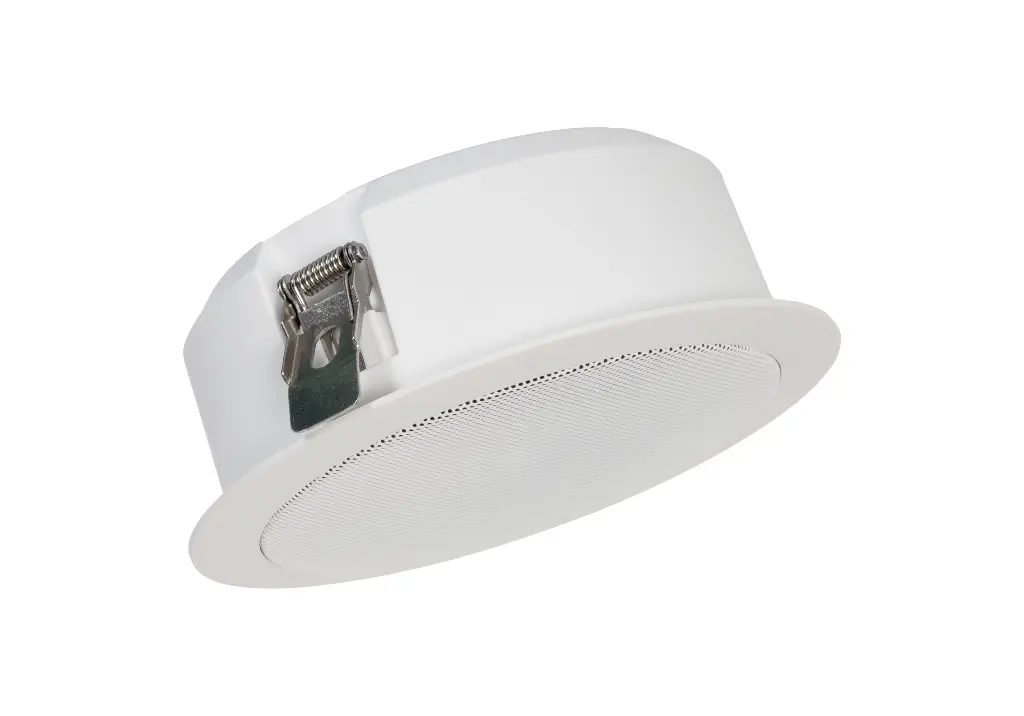 Fonestar ceiling loudspeaker with 100 V line transformer, EN 54 certified