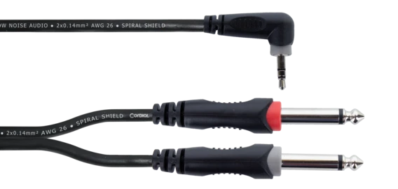 Cordial EY WRPP 3,5 mm stereoplugi/2 x 6,3 mm plugi Y-kaapeli