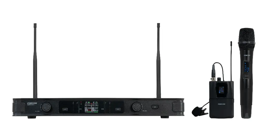 Fonestar Dual UHF hand-held wireless and belt-pack microphone