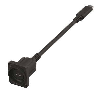 Neutrik NAUSBC-5G USB-C läpivienti D-aukkoon