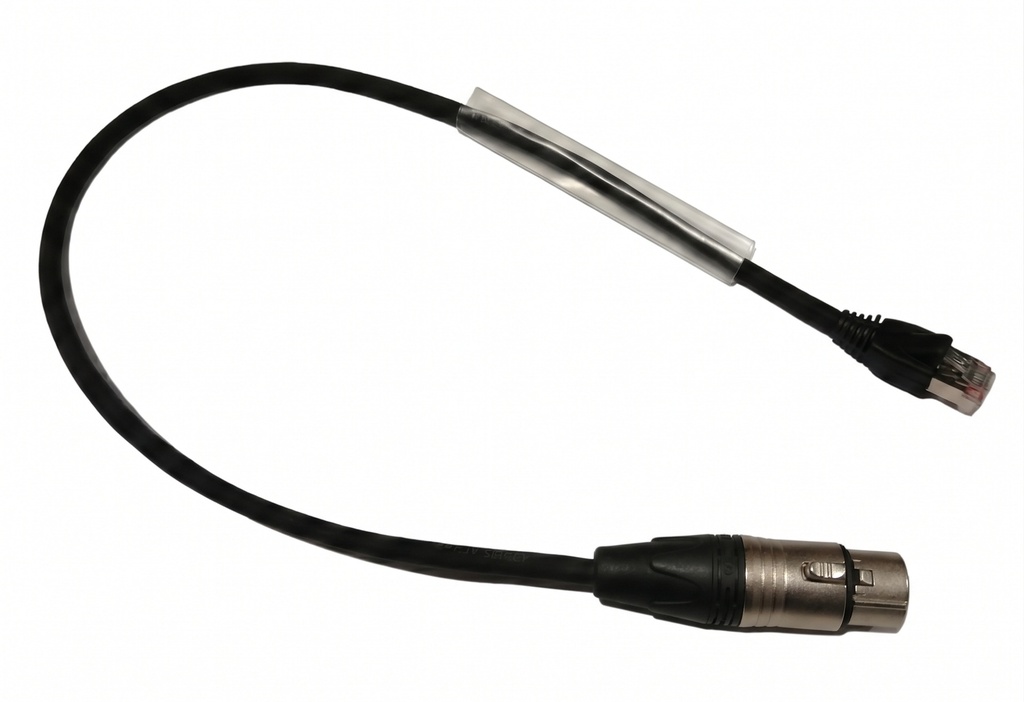 DMX adapterikaapeli NC5FXX - RJ45, 0,5m, musta