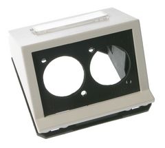 Asetinsarja 2 x XLR 'D', vaalea, viisto, 2-os Exxact Combi kehykseen