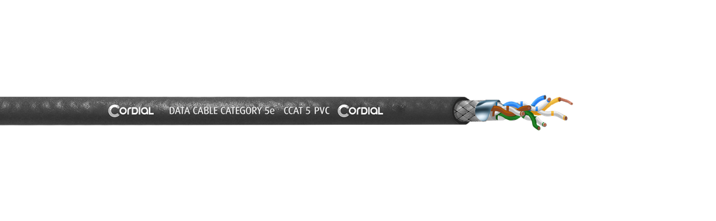 Cordial CAT5e PVC-kaapeli, SF/UTP, AWG26/19, Ø6,5mm