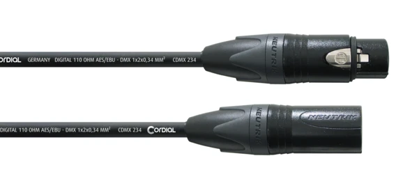 Cordial CPD FM 3-5 XLR 3F / 5M DMX-adapterikaapeli 15 cm