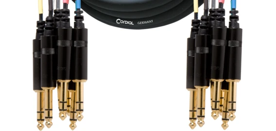 Cordial 6,3 mm/6,3 mm stereoviuhka 8-kanavainen, 5 m