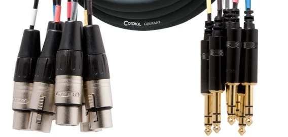 Cordial XLR F/stereoplugiviuhka 8-kanavainen, 3 m