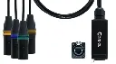 Cordial CDX MN 3 QUAD-DMX etherCON / 4 x DMX 3 adapterikaapeli 0,7 m