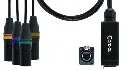 Cordial CDX MN 5 QUAD-DMX etherCON / 4 x DMX 5 adapterikaapeli 0,7 m