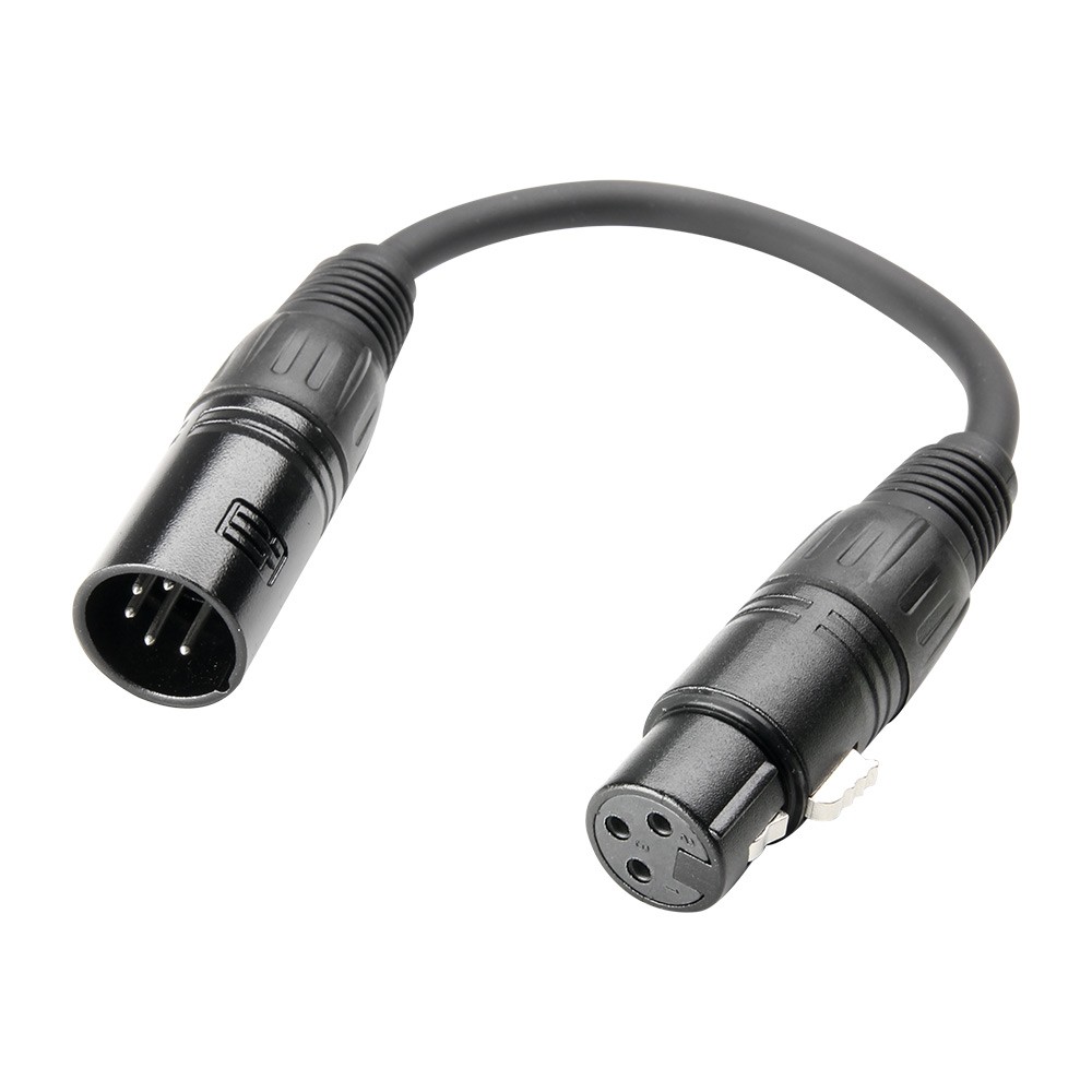 DMX-adapterikaapeli 0,2 m, XLR-3F / XLR-5M