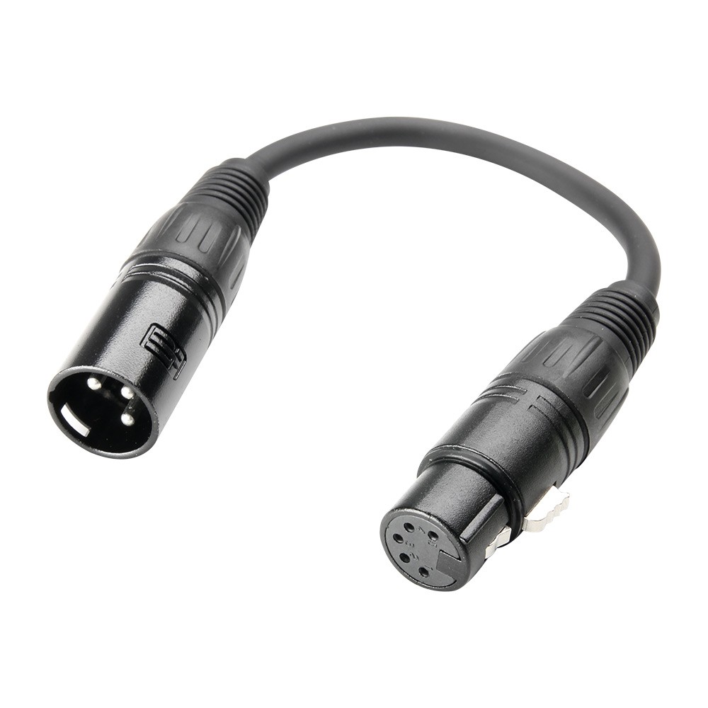 DMX-adapterikaapeli 0,2 m, XLR-3M / XLR-5F