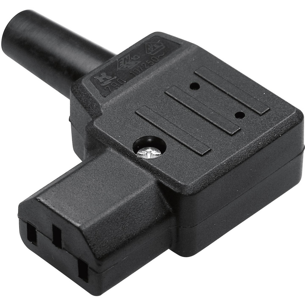 Kaiser IEC C13 kojejohtonaaras, kulma sivulle