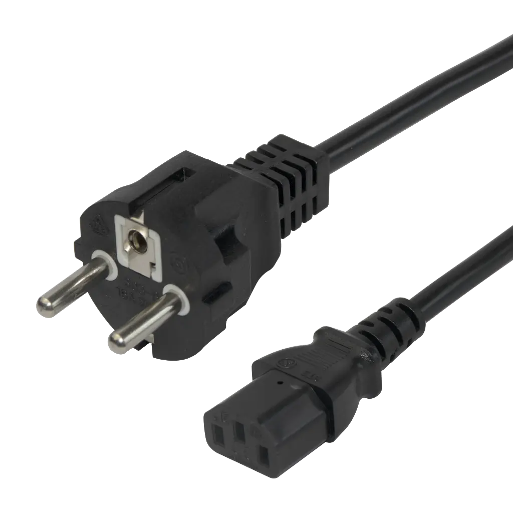 Kojejohto 10m musta, suora/suora, 3x1mm²