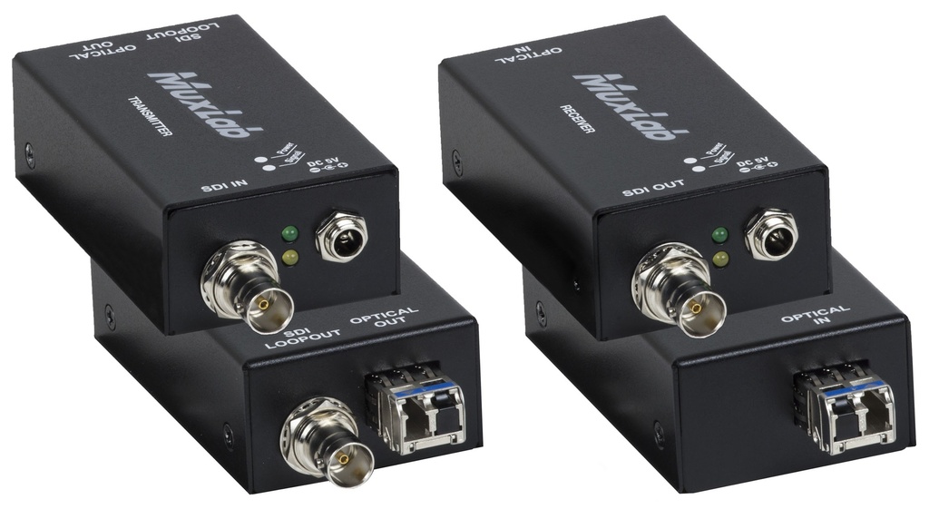 MuxLab 500713 12G-SDI Fiber Extender Kit, SM