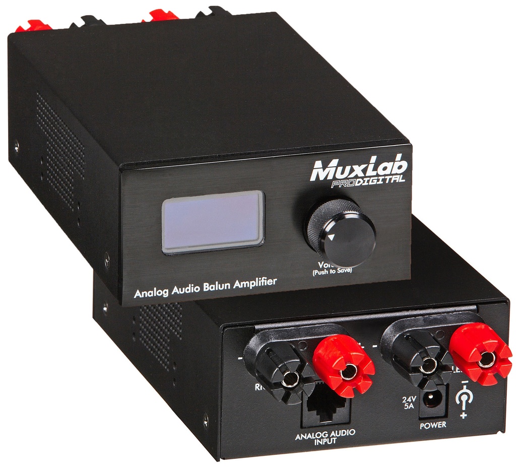 MuxLab 500219 Analog Audio Balun Amplifier 2x30W