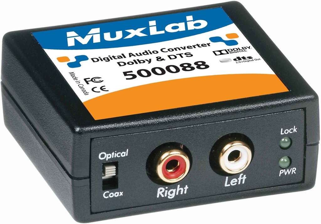 MuxLab 500088 DD & DTS DA-muunnin (DAC)
