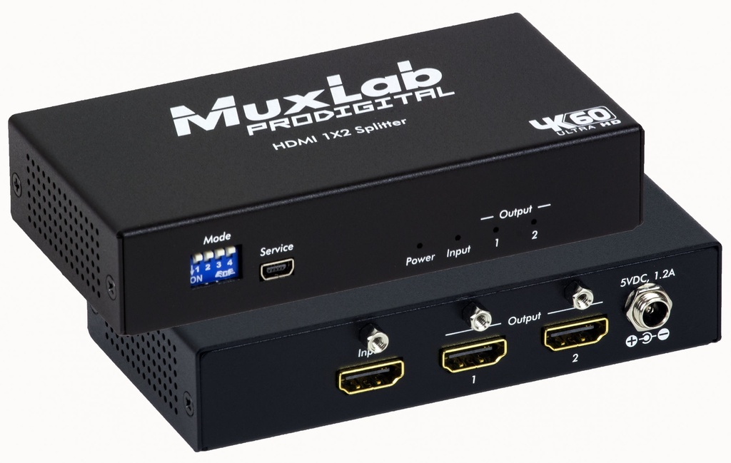 MuxLab 500425 HDMI 1x2 jakaja, 4K60