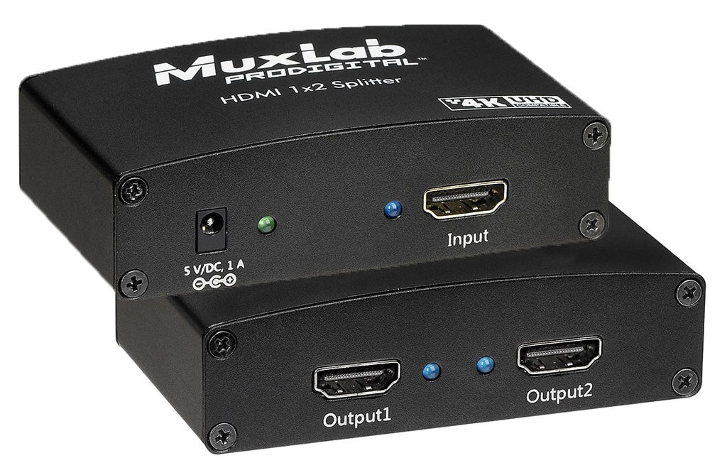MuxLab 500423 HDMI 1x2 jakaja, UHD-4K