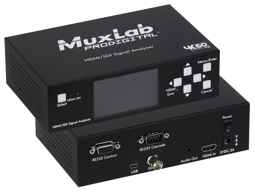 MuxLab 500831 HDMI 2.0/3G-SDI Signal Analyzer