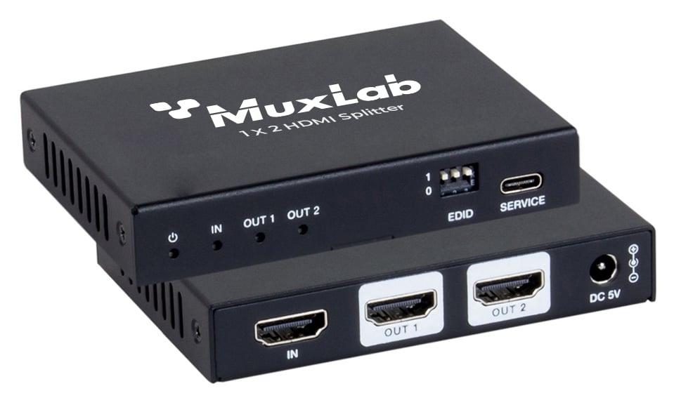 MuxLab 500510 HDMI 2.1 48Gbps 1x2 jakaja