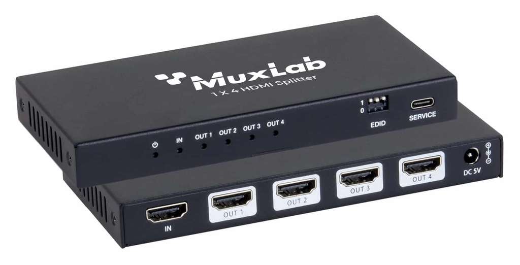 MuxLab 500511 HDMI 2.1 48Gbps 1x4 jakaja