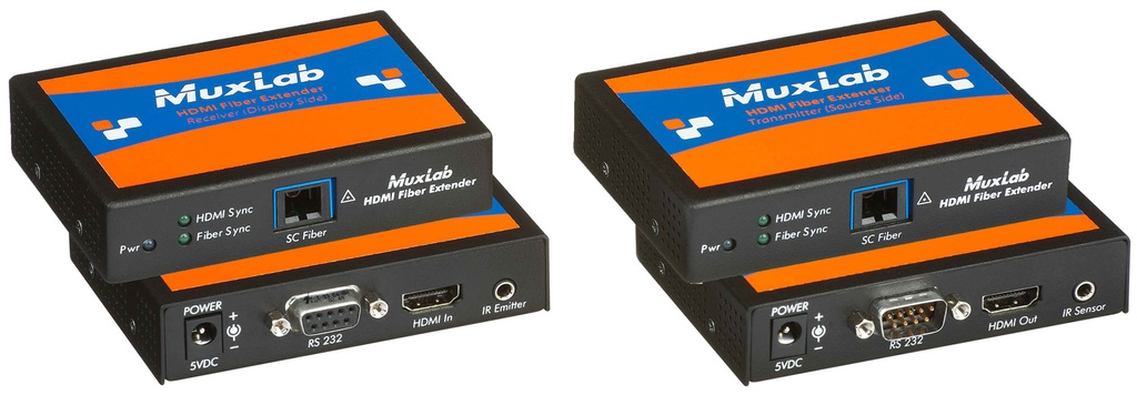 MuxLab 500460 HDMI 4K Fiber Extender Kit, MM
