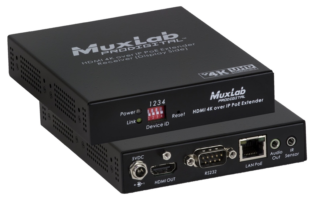MuxLab HDMI 4K over IP PoE Receiver