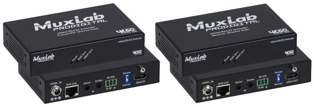 MuxLab HDMI/RS232 Extender Kit, HDBT, 4K/60
