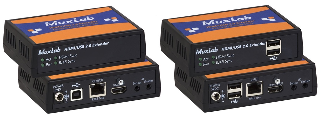 MuxLab HDMI/USB 2.0 Extender Kit, HDBT, 4K60