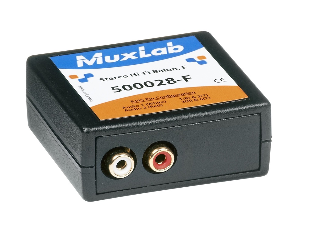 MuxLab 500028-F Stereo Hi-Fi Balun, female