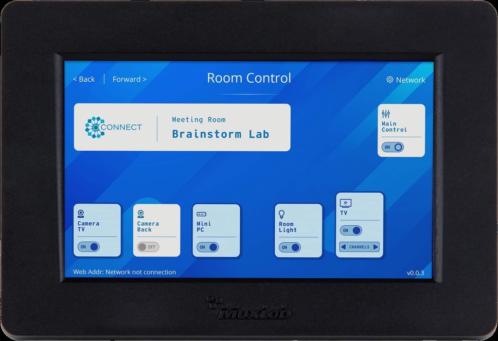 MuxLab Touch Control Panel 5 inch, PoE
