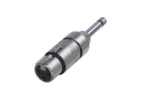 Neutrik NA2FP adapteri XLR-3F / 6,3 mm monoplugi