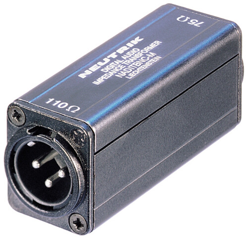 Neutrik NADITBNC-M imp.muunnin 75ohm/110ohm