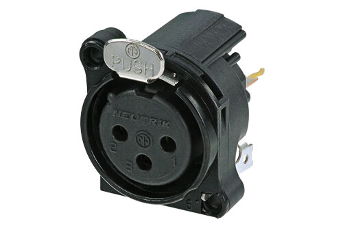 Neutrik NC3FBV1-B XLR-runkonaaras PCB:lle